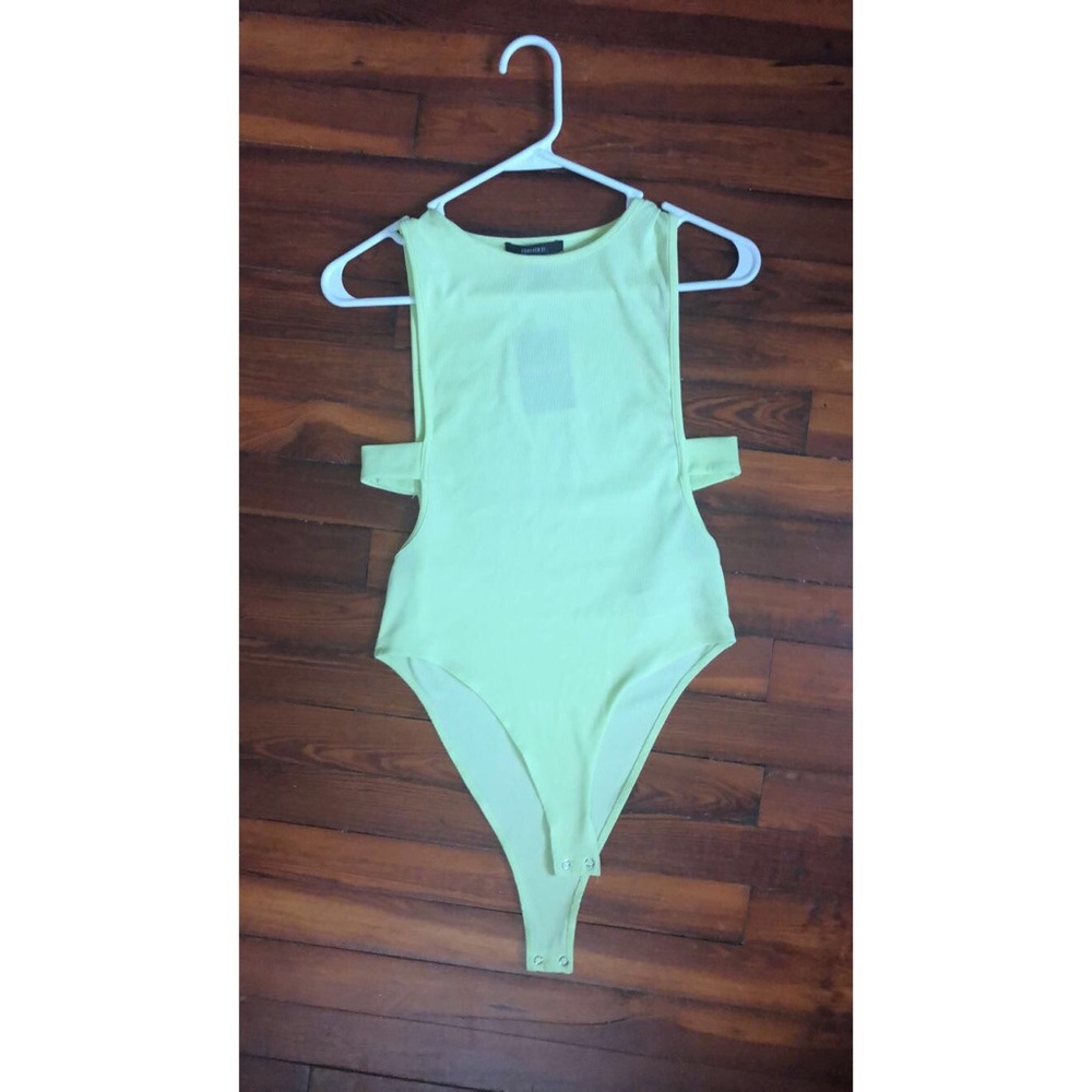 Bright green bodysuit